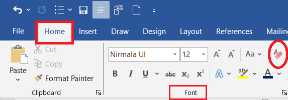 Clear All Formatting