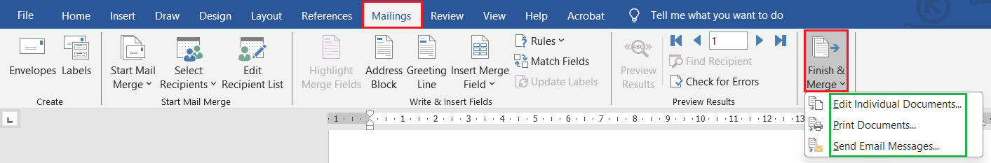 Finish and Merge