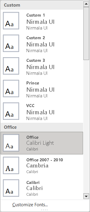 Font Selection