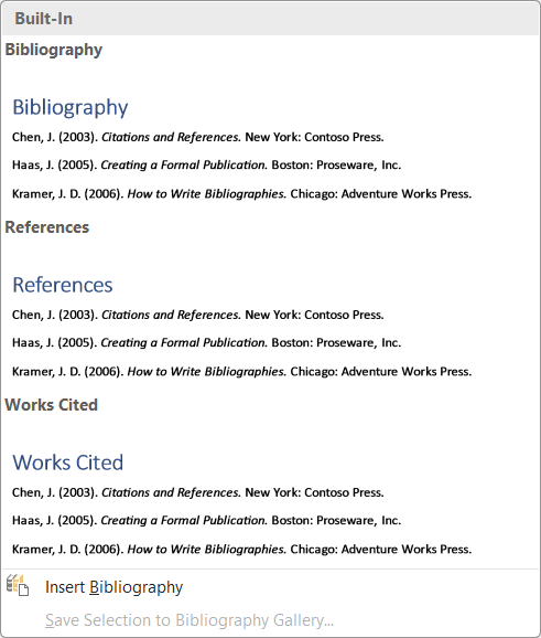 Insert-Bibliography