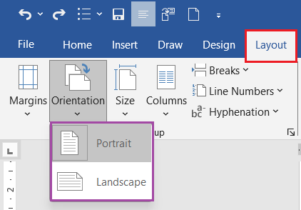 Page Orientations