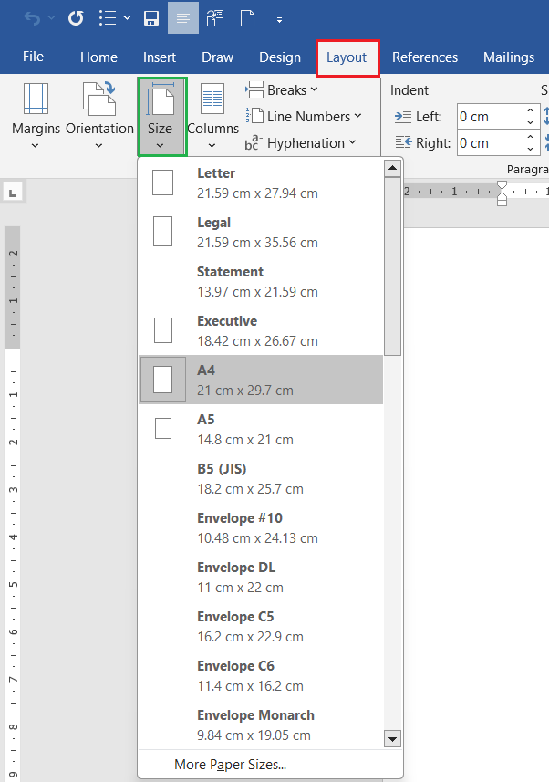 Page Size