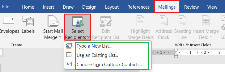 Select Reciepient